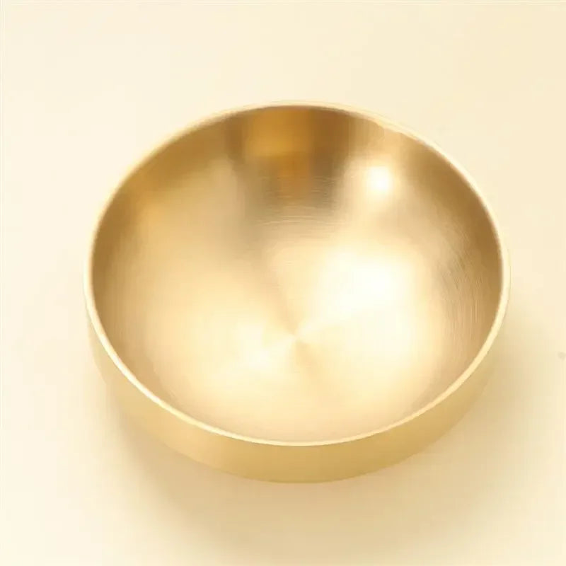 Golden Stainless-Steel Bowl – Ideal for Ramen, Rice, Soups, Noodles, & Salad, Made from Premium 304 Steel (Available in 19cm, 21cm, 23cm)