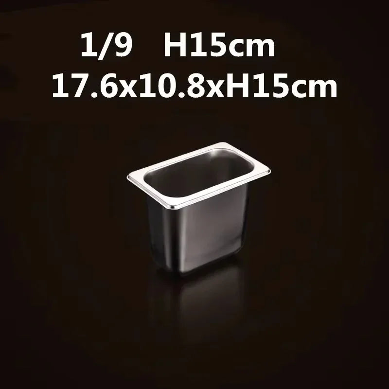 304 Stainless Steel Gastronorm Food Pan – GN Chafing & Buffet Container, Available in 1/9, 1/6, 1/4, 1/3 & 1/2 Sizes with Multiple Depths & Matching Lids