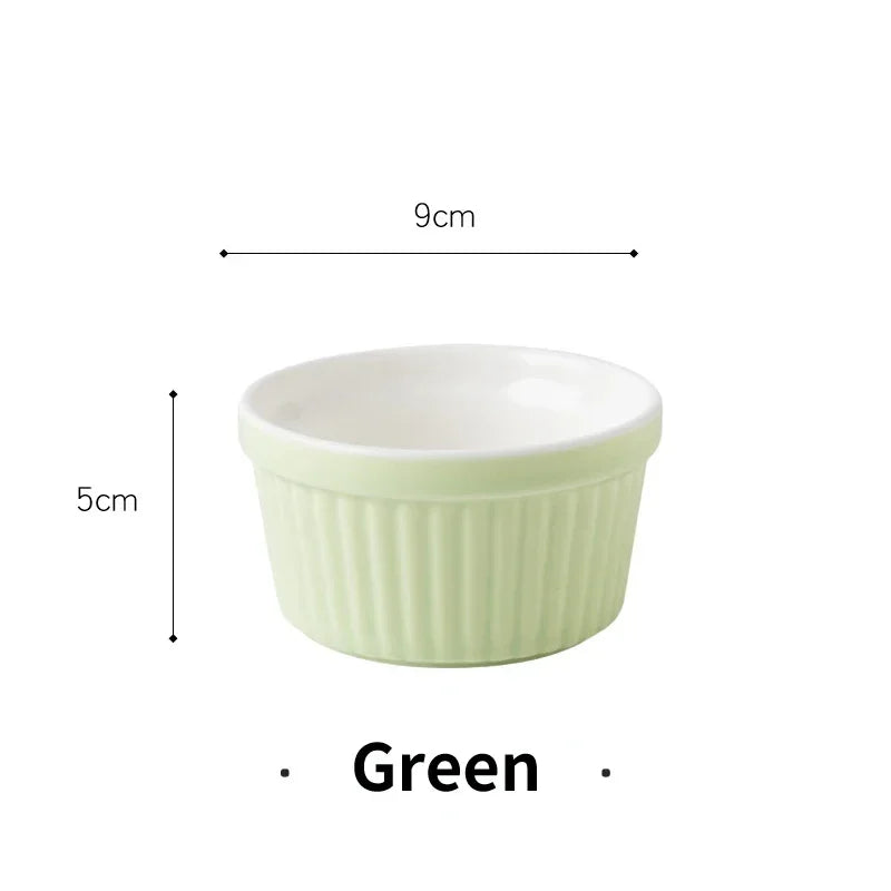 Ceramic Ramekin Bowl – 9cm Round Dessert & Pudding Dish, Oven & Microwave Safe