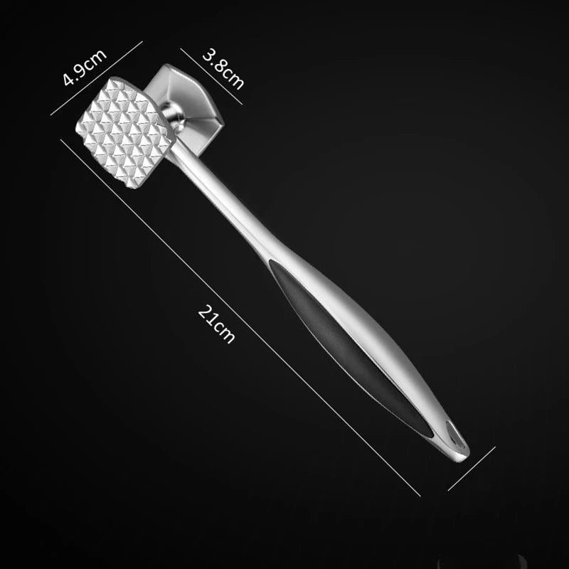 Zinc Alloy Meat Tenderizer Hammer with Non-Slip Grip Handle B