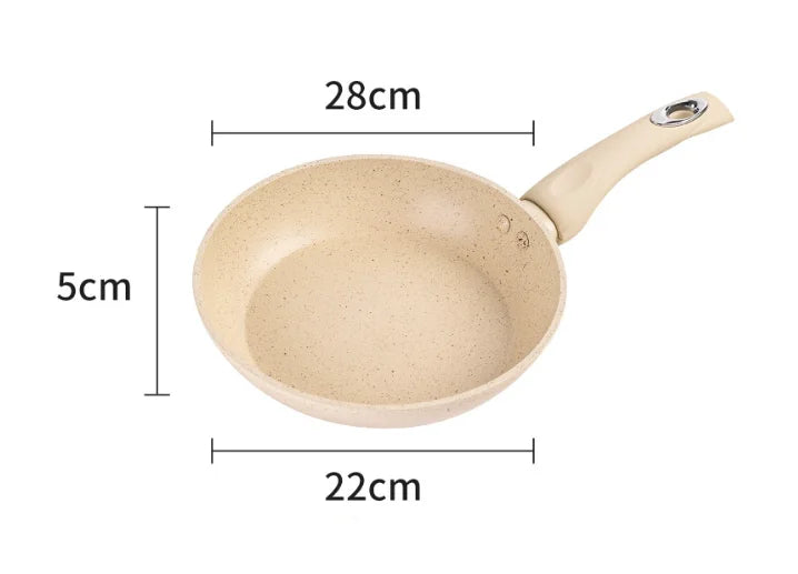 Ceramic Non-Stick Skillet – Perfect Skillet for Frying Eggs, Omelettes, Pancakes, Crepes, Steak, Searing, Sautéing, Sauces & Daily Cooking – Compatible with Gas & Induction Cookers – Available in 20cm, 24cm, 28cm