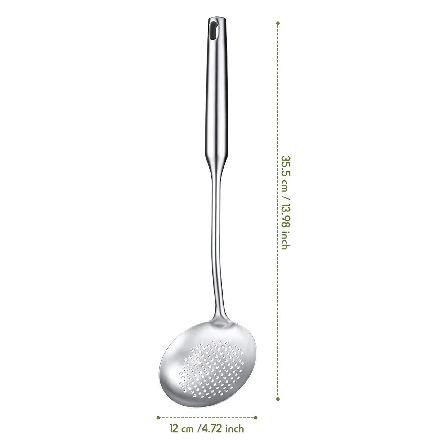 Stainless Steel Kitchen Utensils Set – Includes Wok Spatula (Turner) & Skimmer, Ladle, Heat-Resistant for Everyday Cooking Convenience