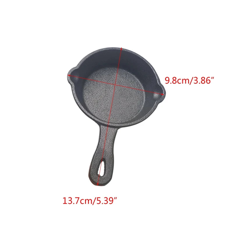 Pre-Seasoned Cast Iron Mini Frying Pan – 8.5cm Non-Stick Skillet Ideal for Mini Steaks, Fried Eggs, Pancakes, Sautéed Vegetables, Grilled Cheese, Omelettes & More Compatible with Gas, Electric & Induction Hobs