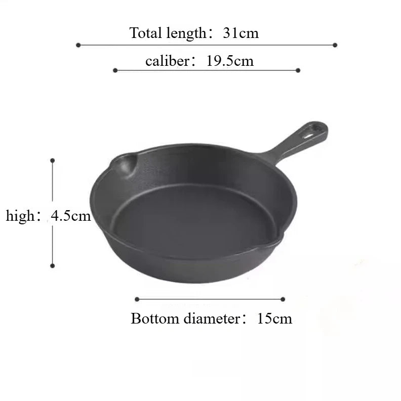 Small Cast Iron Skillet with Pour Spouts – Frying Pan for Camping, Indoor & Outdoor Cooking – Perfect for Eggs, Cornbread & Single Portions – Available in 6 & 8 Inch