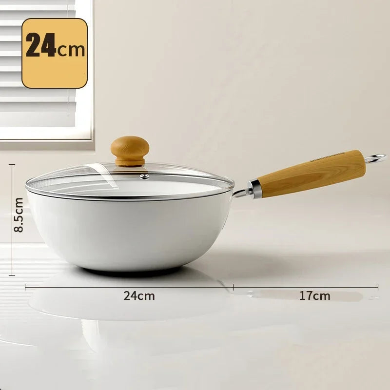 Ceramic Non-Stick Frying Pan – Skillet for Frying Eggs, Omelettes, Pancakes, Crepes, Steak, Searing, Sautéing, Sauces & Daily Cooking – Available in 20cm & 24cm With or Without Lid