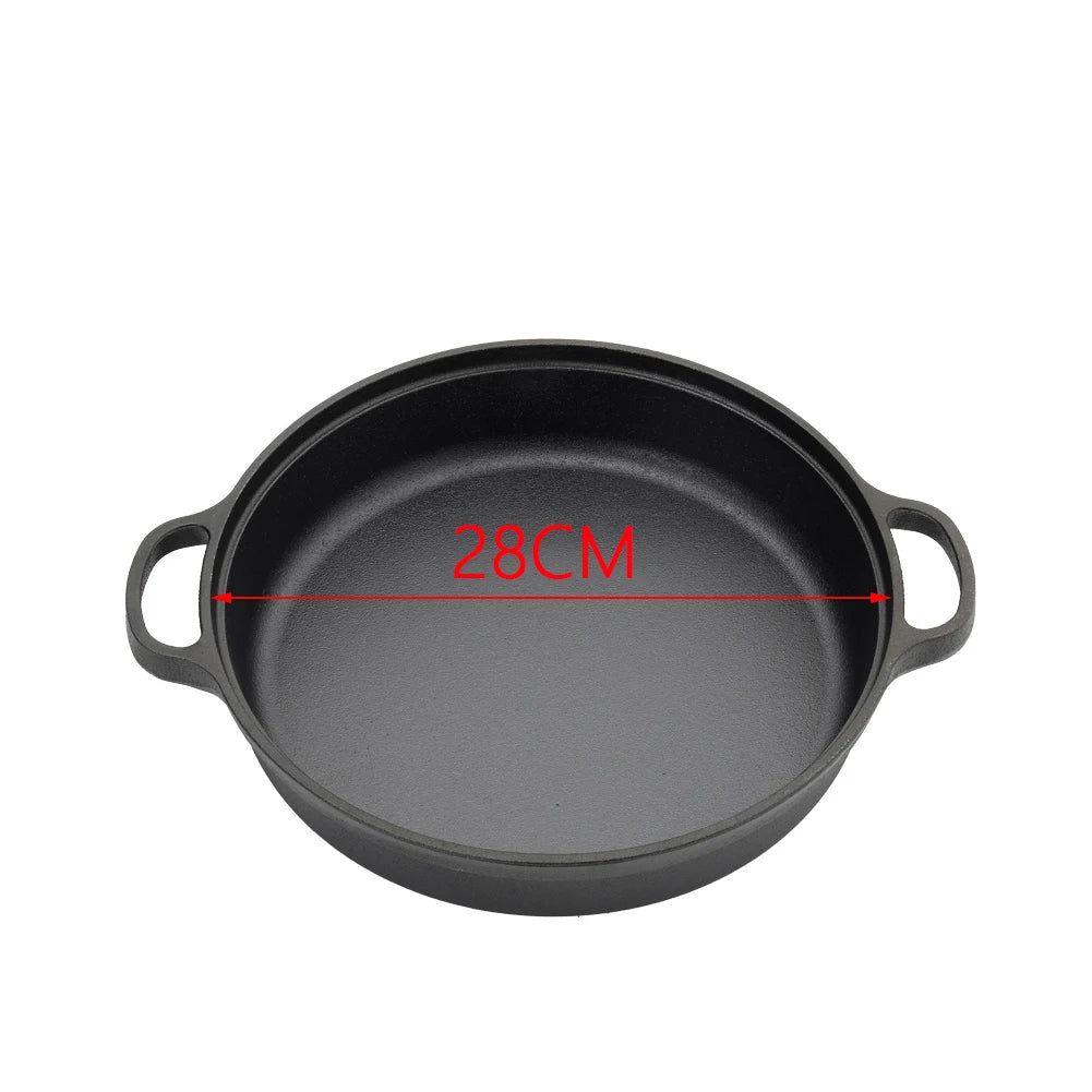 Pre-Seasoned Cast Iron Skillet – 28cm/30cm, Oven & Stovetop Safe
