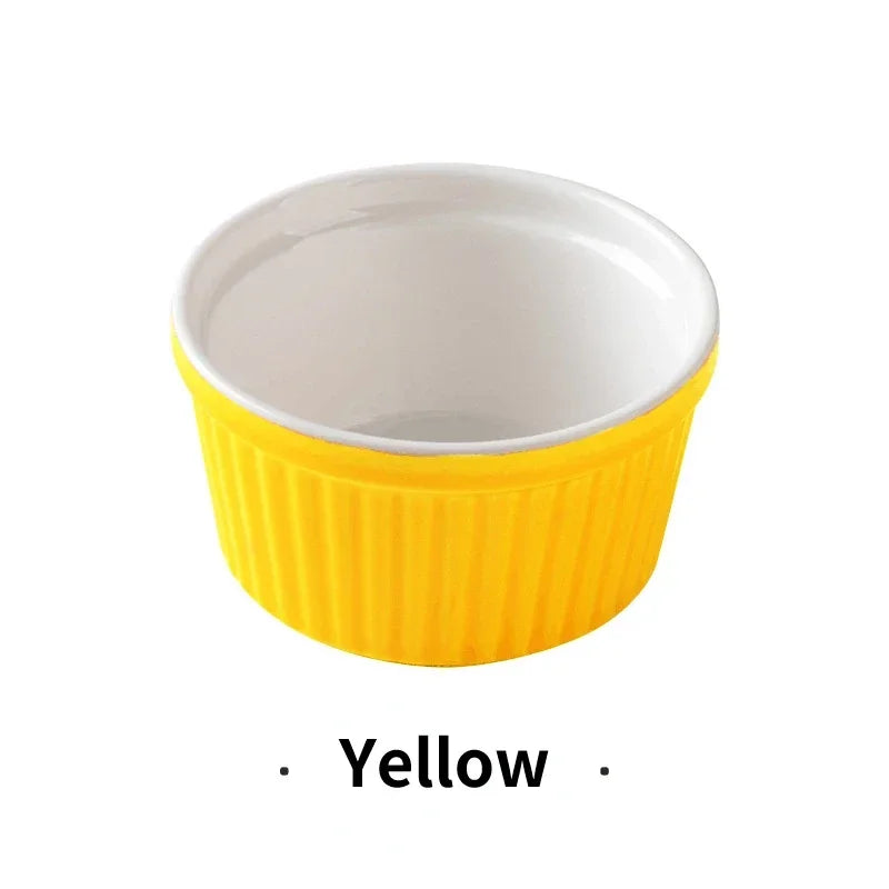 Ceramic Ramekin Bowl – 9cm Round Dessert & Pudding Dish, Oven & Microwave Safe