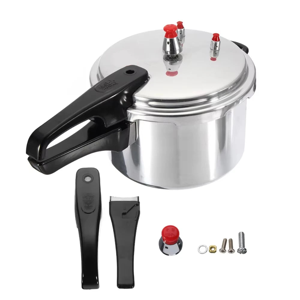Stainless Steel Pressure Cooker with Steamer Insert – 7L Family Size 304 Pressure Cooker with Triple Safety Valves – Best for Stews, Pulses & Fast Family Meals (24cm)
