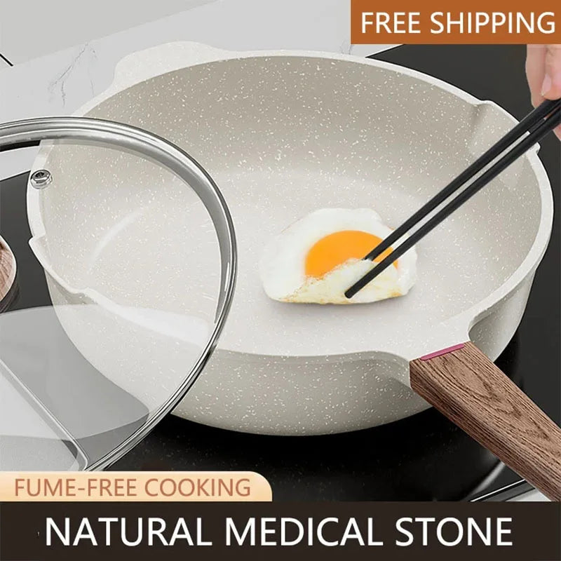 Non-Stick Frying Pan – Skillet for Steak, Eggs, Pancakes, Crepes, Searing, Sautéing & Daily Cooking – Compatible with Induction & Gas Stoves – Available in 20cm, 24cm, 26cm, 28cm Sizes