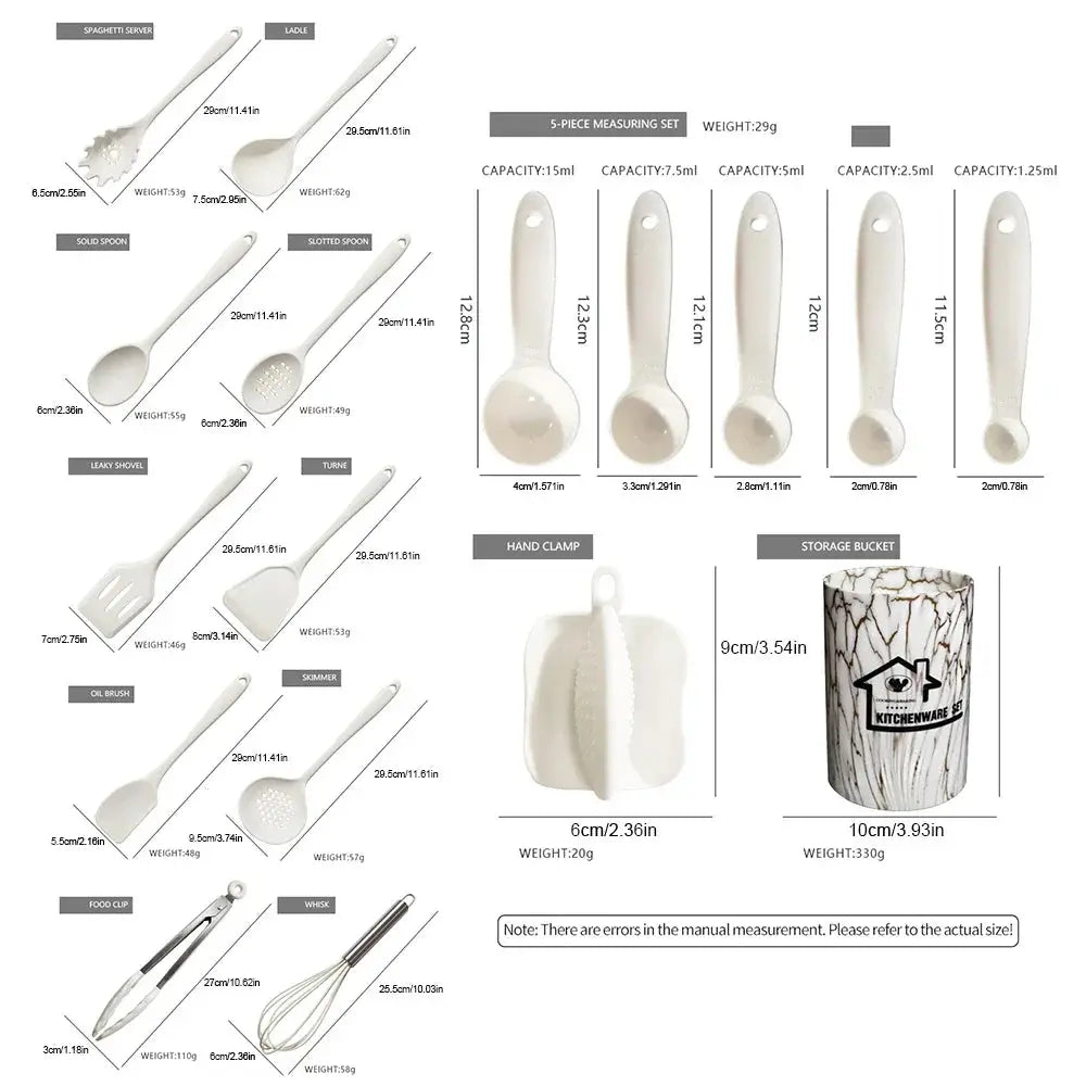 Blush Pink Silicone Kitchen Utensils Set –10/18-Piece Silicone Kitchen Utensils Set – Heat-Resistant Spatulas, Spoons, Turners, Brush, Whisk, and More Safe for Non-Stick Cookware & Daily Cooking C for Chef