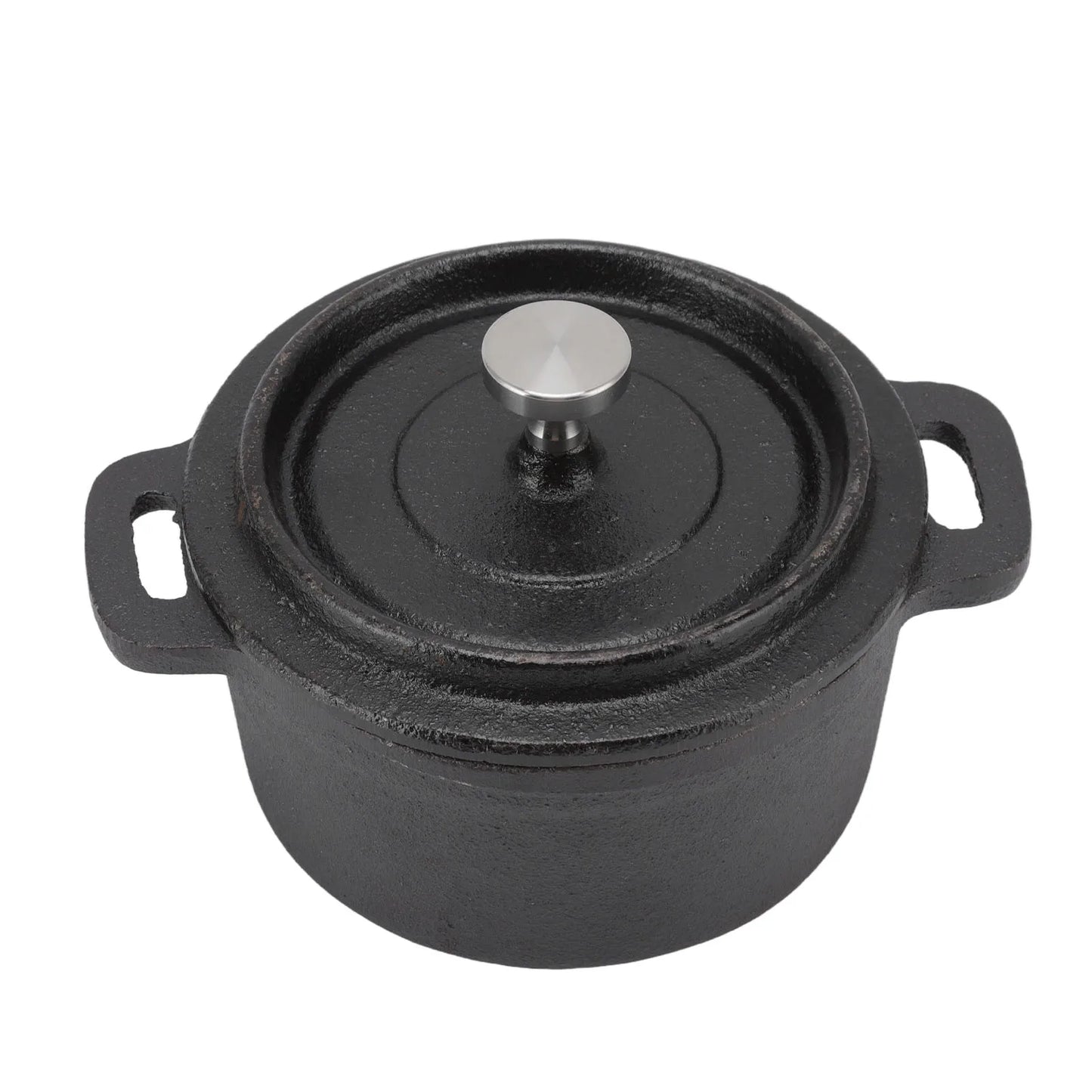Premium Cast Iron Dutch Oven with Lid β Compact Multi-Purpose Double-Handled Pot Ideal for Slow Cooking, Stews, Barbecue, Roasting, and Pasta (Available in 10cm, 20cm Sizes)