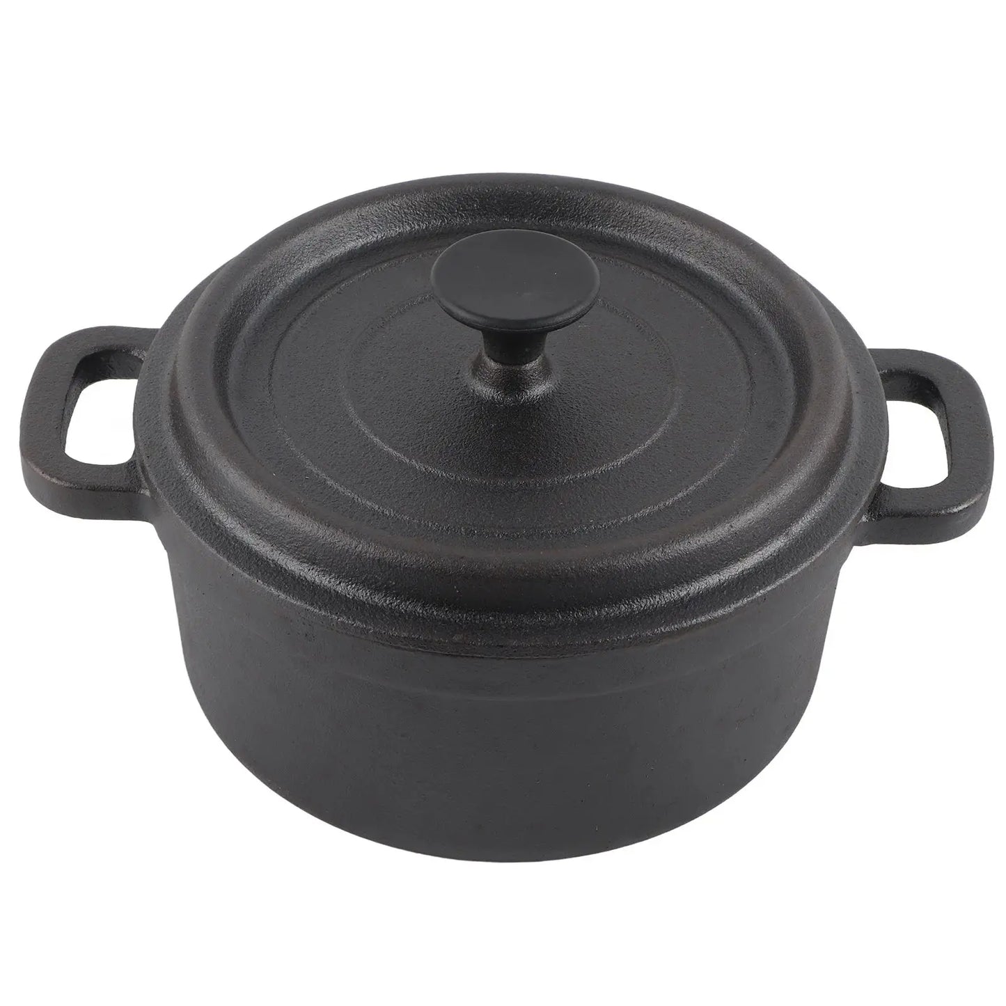 Premium Cast Iron Dutch Oven with Lid – Compact Multi-Purpose Double-Handled Pot Ideal for Slow Cooking, Stews, Barbecue, Roasting, and Pasta (Available in 10cm, 20cm Sizes) 20cm