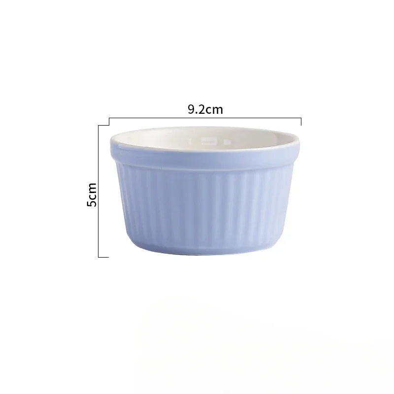 Ceramic Ramekin Bowl – 9cm Round Dessert & Pudding Dish, Oven & Microwave Safe