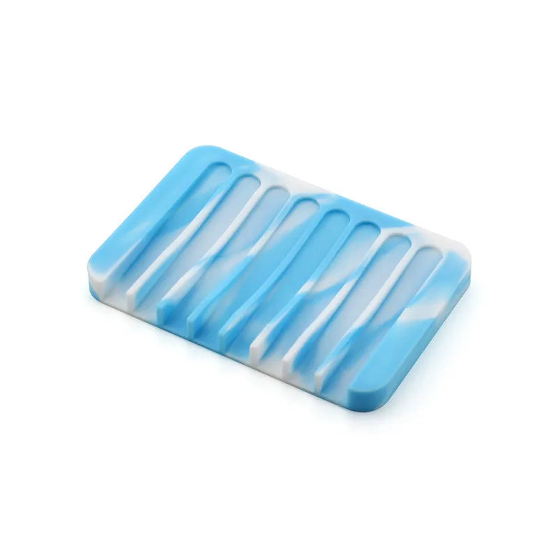 Self Draining Silicone Sponge & Soap Holder – Waterfall Soap Dish Drainer – Ideal for Kitchen Sinks & Bathrooms