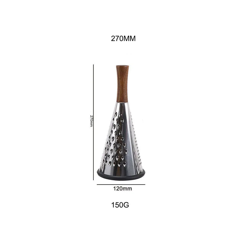 Stainless Steel Conical Grater with Wooden Handle height 27CM