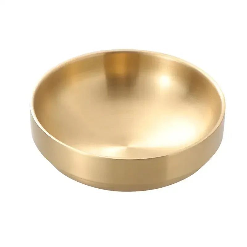 Golden Stainless-Steel Bowl – Ideal for Ramen, Rice, Soups, Noodles, & Salad, Made from Premium 304 Steel (Available in 19cm, 21cm, 23cm)
