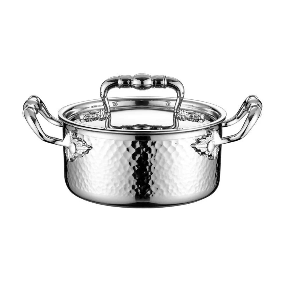 Stainless Steel Pot with Lid silver 1-2L