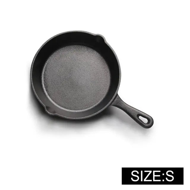 Cast Iron Frying Pan – Non-Stick Skillet for Steak, Eggs, Stir-Fry, and Baking, Compatible with Induction & Gas Stoves (14cm, 16cm, 20cm Sizes)