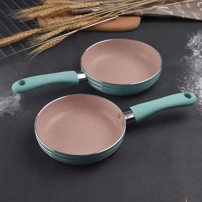 . Non-Stick Mini Frying Pan – Mini Skillet for Eggs, Pancakes, Omelettes, French Toast, Hash Browns, Sausages, Scrambled Eggs, Breakfast Burritos, Grilled Sandwiches & Daily Cooking – Available in 16cm in Green & Blue