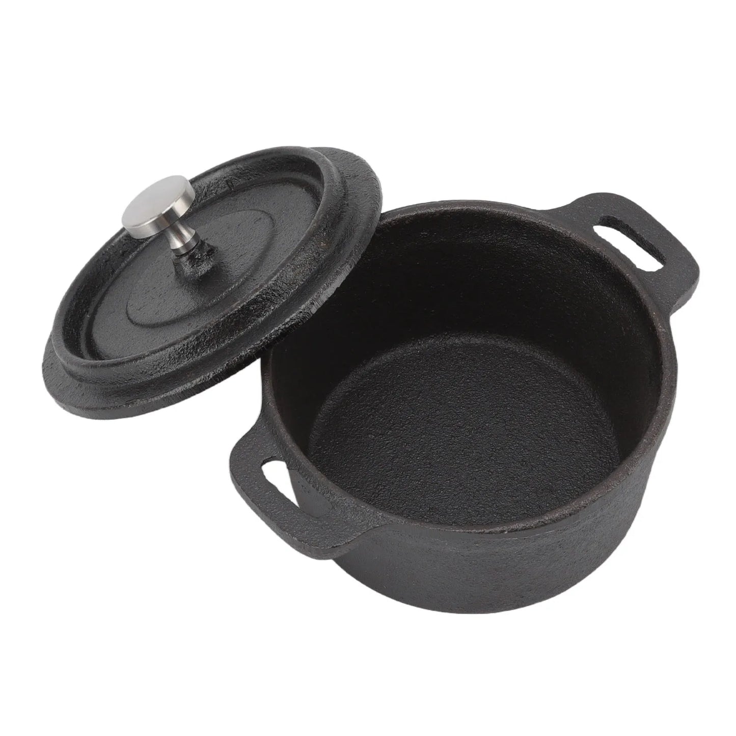 Premium Cast Iron Dutch Oven with Lid β Compact Multi-Purpose Double-Handled Pot Ideal for Slow Cooking, Stews, Barbecue, Roasting, and Pasta (Available in 10cm, 20cm Sizes)