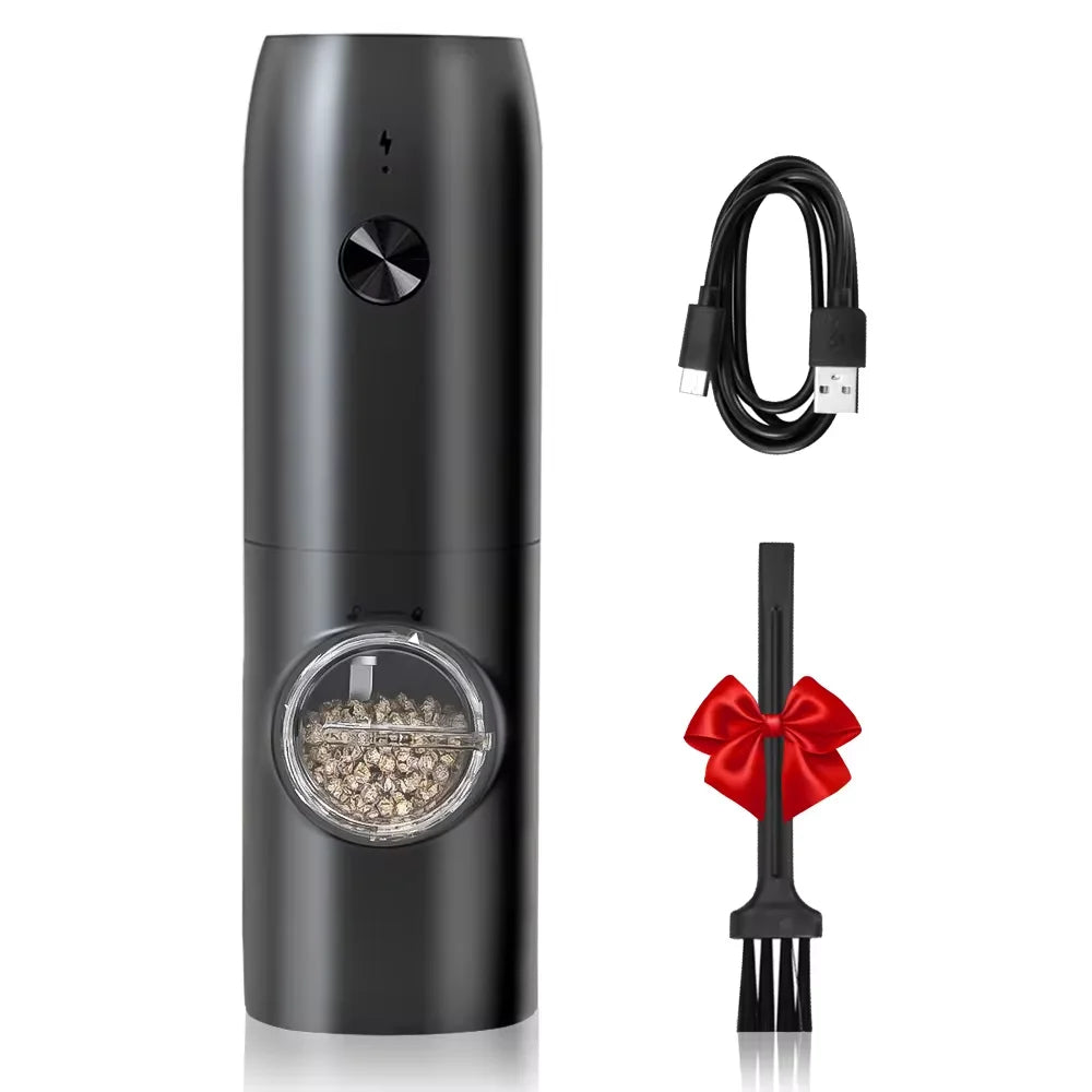 Rechargeable Electric Salt & Pepper Grinder Set β Stainless Steel or ABS Automatic Spice Mills with USB Rechargeable or Charging Base Options β Adjustable Coarseness for Salt, Pepper & Seasonings