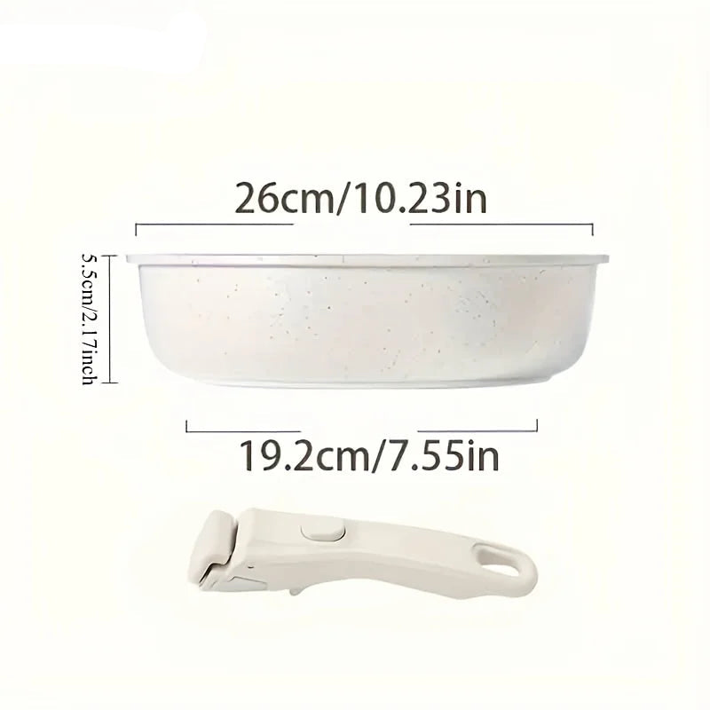 Non-Stick Cookware Set with Removable Handles
