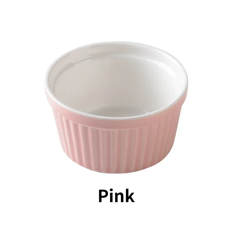 Ceramic Ramekin Bowl – 9cm Round Dessert & Pudding Dish, Oven & Microwave Safe