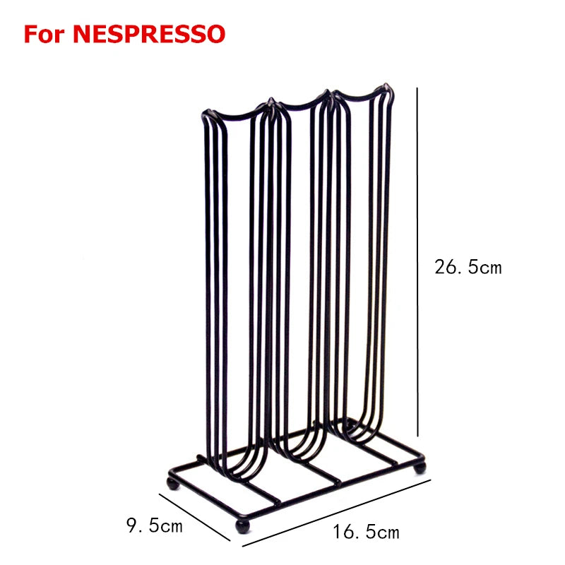 360° Rotating Stainless Steel Coffee Capsule Holder – 24 Pod Carousel Stand & Storage Rack – Best for Organising Coffee Pods on the Worktop – Available for Large Round or Small Capsules