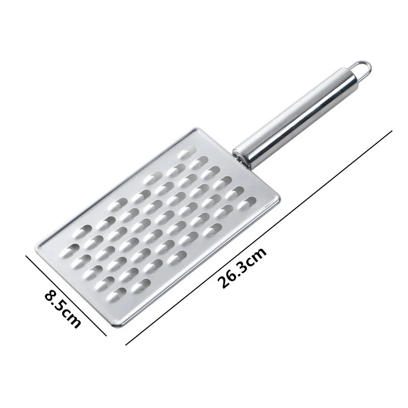 Mini Handheld Stainless Steel Cheese Grater – Cheese Shredder & Lemon Zester – Ideal for Cheese, Chocolate, Ginger & Garlic Style 6
