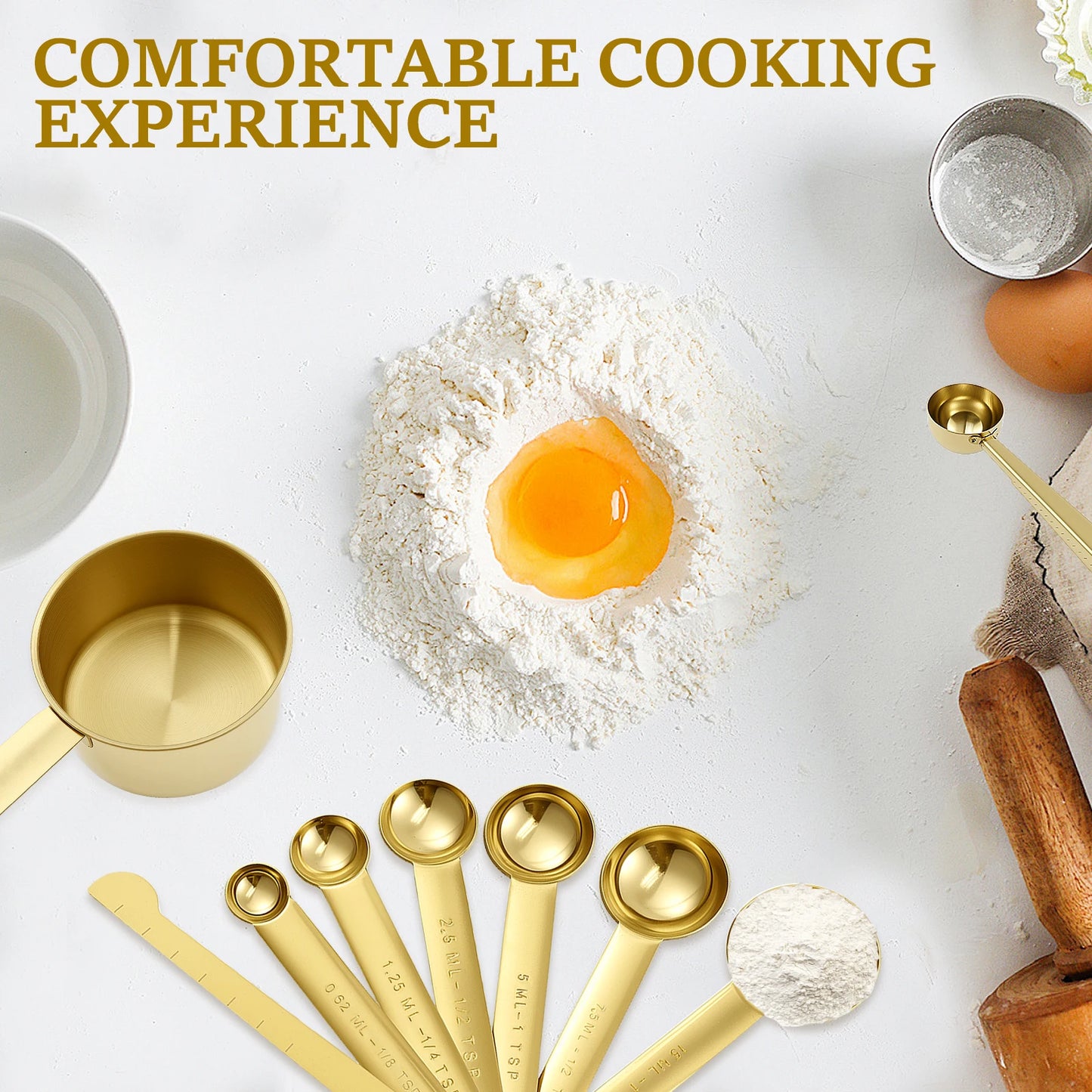 13 Piece Stainless Steel Measuring Cups And Spoons Set