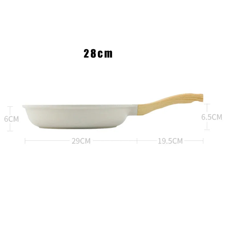 Non-Stick Stone-Coated Wok & Frying Pan – Natural Stone Coating Stir-Fry Pan for Gas & Induction – Best for Steaks, Stir-Fries & Sautéing – Available in 20cm, 24cm, 26cm & 28cm