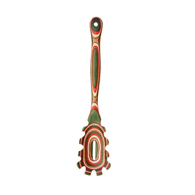 Pakkawood Wooden Cooking Spoons & Serving Utensils – Nonstick-Safe Salad Servers & Kitchen Utensil Set – Best for Cooking & Serving