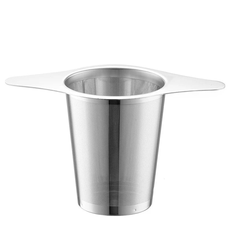 Large Stainless Steel Tea Infuser with Double Handles – Fine Mesh Loose Leaf Tea Strainer & Steeper – Great for Mugs, Cups & Teapots – Available With or Without Lid