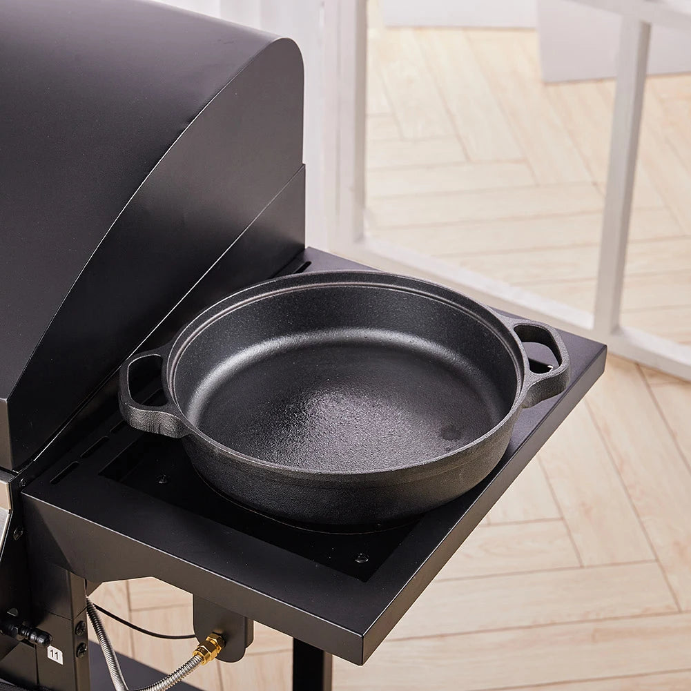 Pre-Seasoned Cast Iron Skillet – 28cm/30cm, Oven & Stovetop Safe