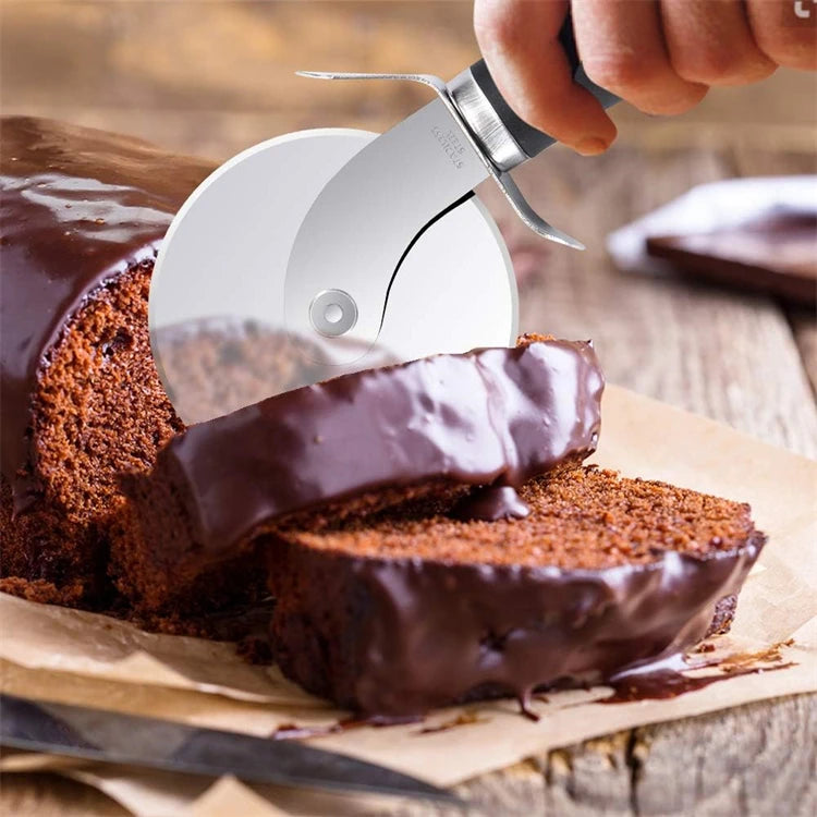 Stainless Steel Pizza Cutter Wheel with Non-Slip Handle