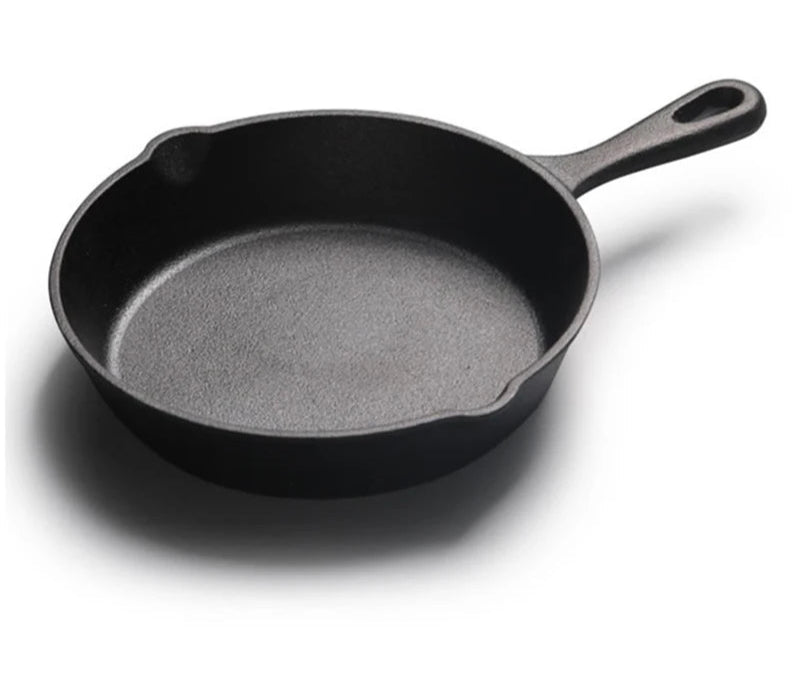 Cast Iron Frying Pan – Non-Stick Skillet for Steak, Eggs, Stir-Fry, and Baking, Compatible with Induction & Gas Stoves (14cm, 16cm, 20cm Sizes)
