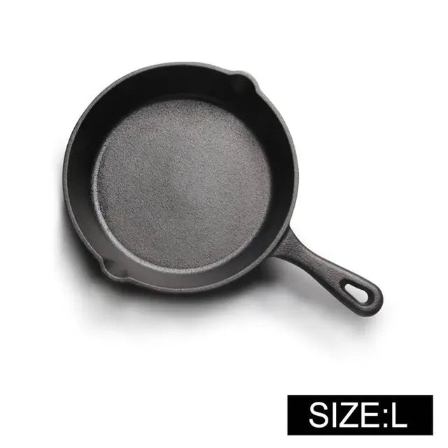 Cast Iron Frying Pan – Non-Stick Skillet for Steak, Eggs, Stir-Fry, and Baking, Compatible with Induction & Gas Stoves (14cm, 16cm, 20cm Sizes)