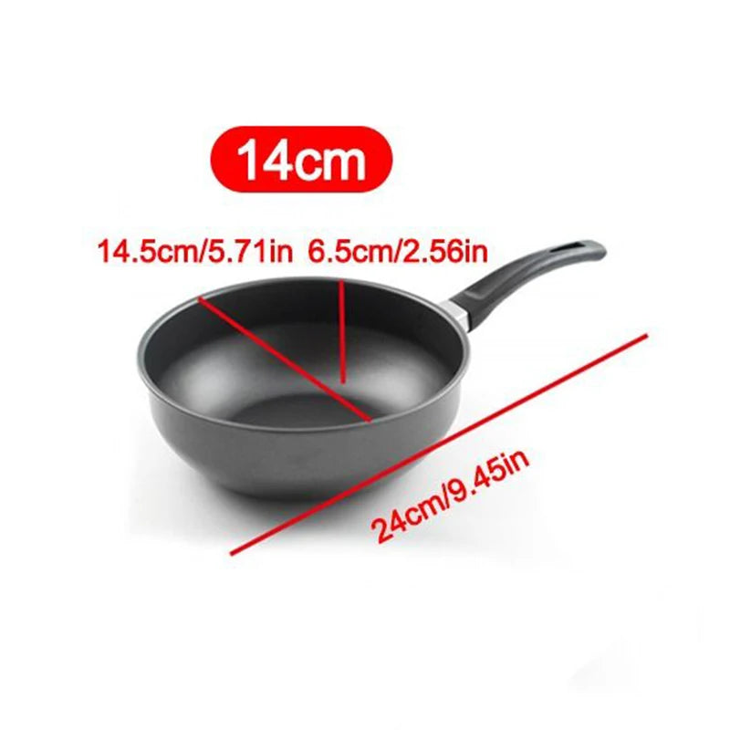 Mini Non-Stick Wok with Ergonomic Handle – Compact Stir-Fry Pan for Small Meals, Eggs, Mini Omelette, Frying, Fried Rice, Sautéing Veggies, Noodles & Side Dishes – Compatible with Gas & Induction Cooktops –Available in 14cm, 16cm & 18cm Sizes