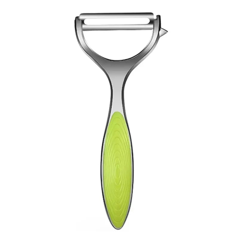 Stainless Steel Potato & Carrot Peeler – Multi-Function Vegetable Peeler & Grater with Ergonomic Handle – Perfect for Fast, Easy Peeling Green – Style A