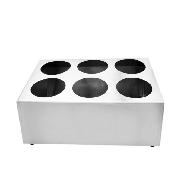 Stainless Steel Cutlery Cylinder Holder Six Hole