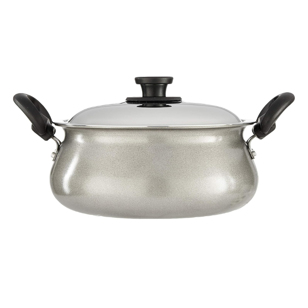 Aluminium Non-Stick Gravy Pot with Lid 3 L (silver)