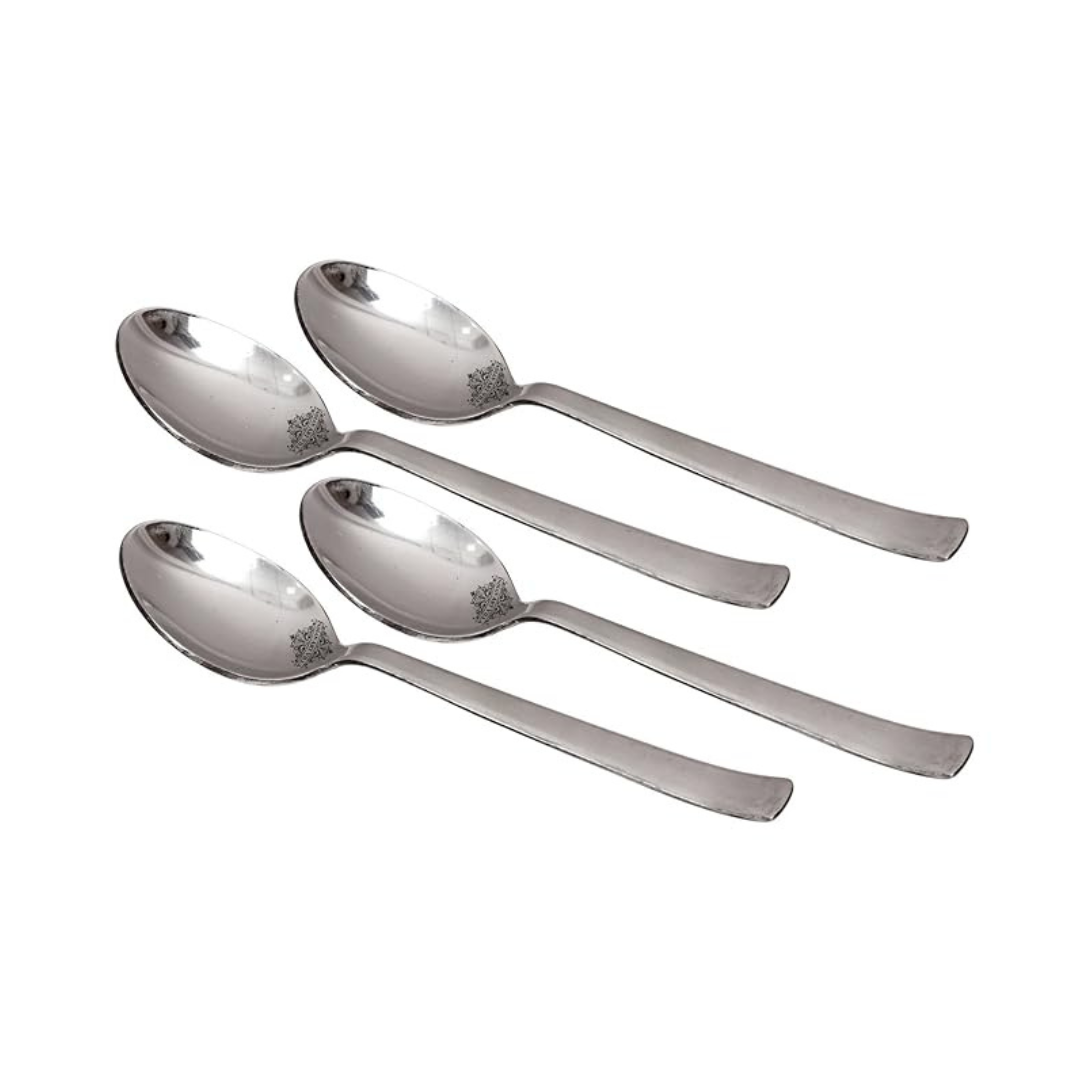 Matt Finsh Stainless Steel Cutlery Baby Spoon Set, 4 Pieces
