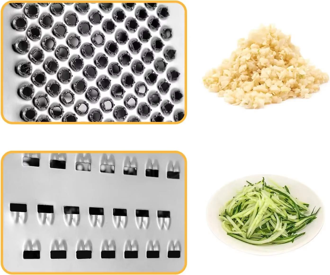 6-in-1 Stainless Steel Box Grater with Handle – Multipurpose All-in-One Shredder for Cheese, Vegetables, and More, Ideal for Grating, Slicing, and Zesting (Available in 25x12cm and 22x10cm Sizes)