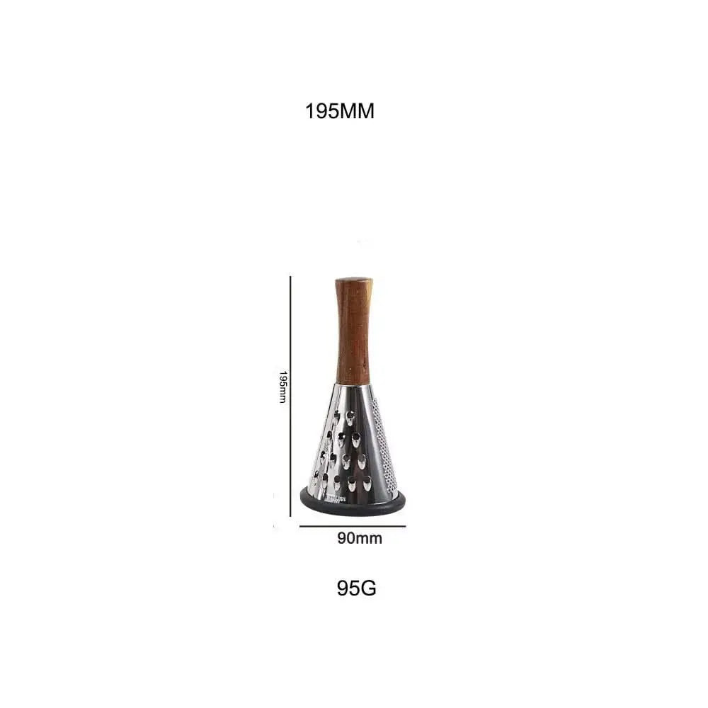 Multi-functional Cone-Shaped Grater with Wooden Handle – Ideal for Cheese, Vegetables, and Fruits in the Kitchen, Available in 19.5cm, 24cm, 27cm, and 30cm Height Sizes