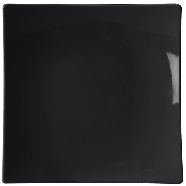 Classic Black Square Melamine Flare Plate 190mm - Pack of 12 Default Title