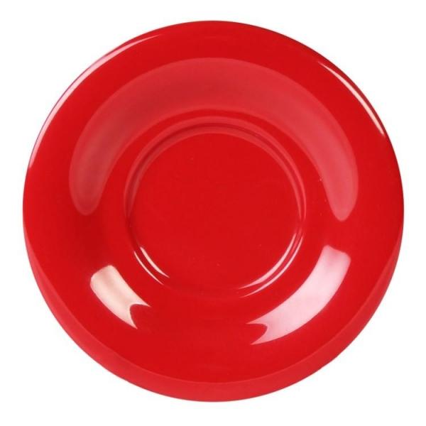 Melamine Saucer for Bouillon Cup and Mug - Pack of 12 Pure Red