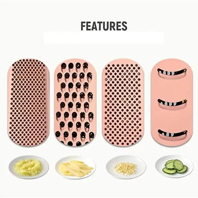 4-Sided Rectangular Stainless Steel Kitchen Grater & Zester with Handle – Versatile Food Shredder for Cheese, Potatoes, Vegetables, and More (Available in Gold, , Rose Gold, Rainbow, Silver