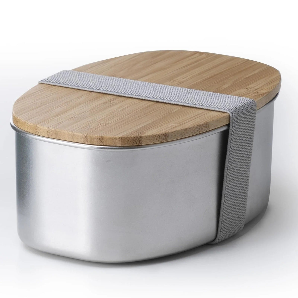 304 SS Microwave Safe Container 700 ml, Bamboo Lid, Stainless Steel Lunch Box