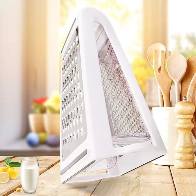 Double-Sided Multifunctional Grater with Storage Box—Dual-Sided for Coarse and Fine Grating(White)