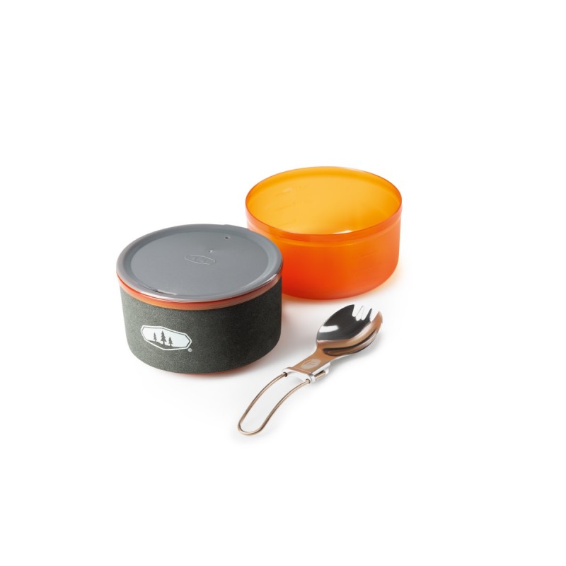 Compact Solo Cooking Pot and Tableware Set